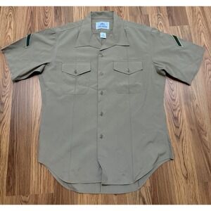 USMC PFC M-1 Khaki Uniform Shirt Mens 17 DSCP Woolrich